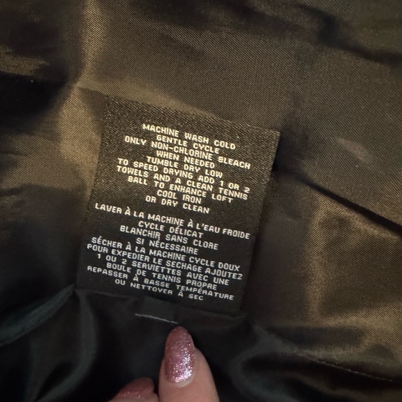 Black Mid-Length Quilted Puffer Jacket with Hood - Picture 9 of 11